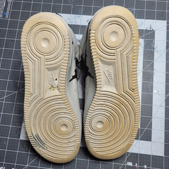 Nike Air Force 1 Mid top Light Grey Black Drip Custom Size 7 youth - Picture 6 of 10